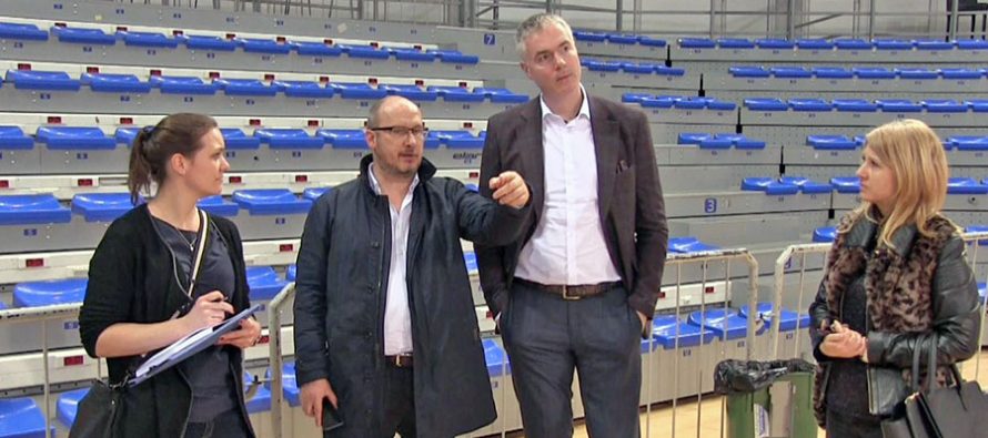 Pripreme hale Čair za prijem najboljih košarkašica Evrope 2019. godine (VIDEO)