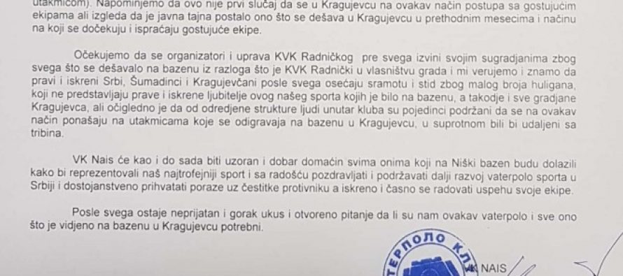 Saopštenje Naisa: Šta je cilj vaterpola?